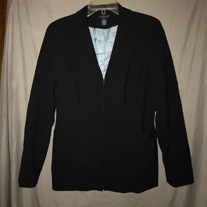 Ann Taylor Stretch Black Lined Jacket Blazer